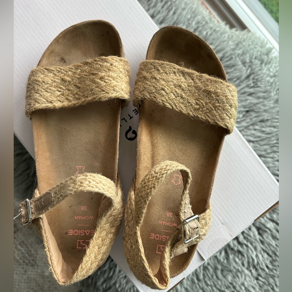 Seaside espadrille sandals with cork sole - Picture 2 of 5